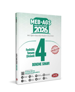 Data Yayınları 2026 MEB AGS Fasiküllü Tamamı Çözümlü 4 Deneme Sınavı