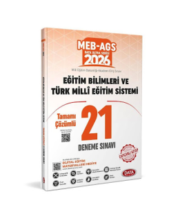 Data Yayınları 2026 MEB AGS Eğitim Bilimleri ve Türk Milli Eğitim Sistemi 21 Deneme