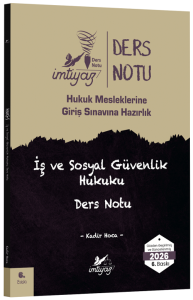 İmtiyaz 2026 HMGS İş ve Sosyal Güvenlik Hukuku Ders Notu