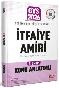 Data Yayınları 2026 Belediye İtfaiye Personeli İtfaiye Amiri 2. Grup GYS Konu Anlatımlı