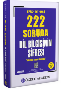 Pegem Yayınları KPSS TYT MSÜ 222 Soruda Dil Bilgisinin Şifresi Tamamı Çözümlü Özgün Sorular