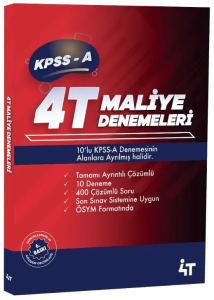 4T Yayınları 2026 KPSS A Grubu Maliye 10 Deneme Çözümlü