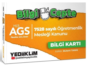 Yediiklim Yayınları MEB-AGS 7528 Sayılı Öğretmenlik Meslek Kanunu Bilgi Cepte Bilgi Kartı