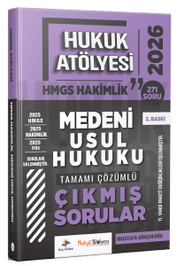Dizgi Kitap Yayınları 2026 Hukuk Atölyesi HMGS Hakimlik Medeni Usul Hukuku Tamamı Çözümlü Çıkmış Sorular