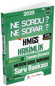 Dizgi Kitap Hukuk Atölyesi 2025 HMGS Hakimlik Medeni Usul Hukuku Ne Sordu Ne Sorar Soru Bankası Çözümlü