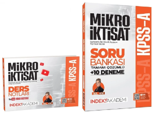 İndeks Akademi 2026 KPSS A Grubu Mikro İktisat Video Ders Notları ve Soru Bankası 2'li Set
