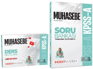 İndeks Akademi 2026 KPSS A Grubu Muhasebe Video Ders Notları ve Soru Bankası 2'li Set