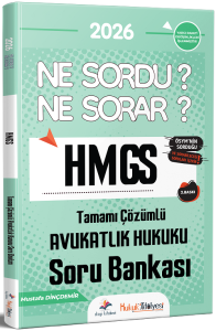 Dizgi Kitap Yayınları 2026 Hukuk Atölyesi HMGS Ne Sordu Ne Sorar Avukatlık Kanunu Tamamı Çözümlü Soru Bankası
