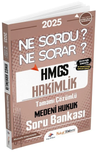 Dizgi Kitap Yayınları 2025 HMGS Hakimlik Medeni Hukuk Ne Sordu Ne Sorar Soru Bankası Çözümlü