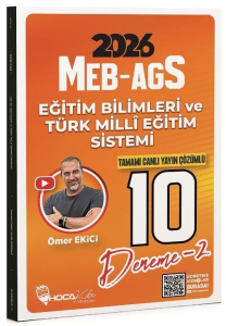 Hoca Kafası Yayınları 2026 MEB-AGS Eğitim Bilimleri ve Türk Milli Eğitim Sistemi 10 Deneme Çözümlü