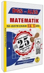 Tasarı Yayınları DGS ALES Matematik İlk 25 Çıkacak Soru Çözümlü