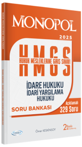 Monopol Yayınları 2025 HMGS İdare Hukuku – İdari Yargılama Hukuku Soru Bankası
