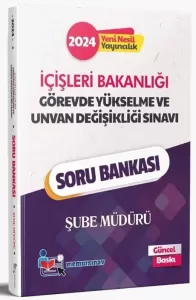 Memur Sınav 2024 GYS İçişleri Bakanlığı Şube Müdürü Soru Bankası