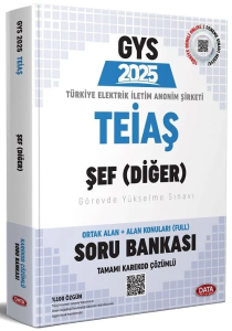 Data Yayınları 2025 TEİAŞ Genel Müdürlüğü GYS Şef (Diğer) Soru Bankası - Karekod Çözümlü