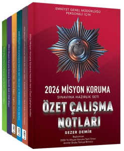 Sezer Demir 2026 Misyon Koruma Sınavı Hazırlık Seti Konu Anlatımı ve Soru Bankaları 6 Kitap
