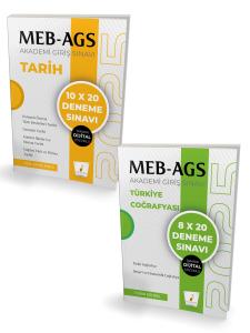 SÜPER FİYAT Pelikan Yayınları MEB - AGS Hazırlık Tarih ve Türkiye Coğrafyası Tamamı Dijital Çözümlü 20 Deneme Sınavı