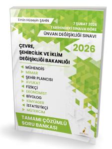 Pelikan Yayınları 2026 Çevre Şehircilik ve İklim Değişikliği Bakanlığı Tamamı Çözümlü Soru Bankası