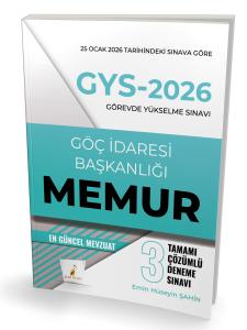GYS 2026 Görevde Yükselme Sınavı Göç İdaresi Başkanlığı Memur Tamamı Çözümlü 3 Deneme Sınavı