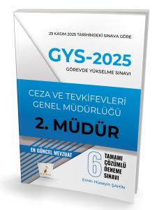 Pelikan Yayınları 2025 GYS Ceza ve Tevkifevleri Genel Müdürlüğü 2.Müdür 6 Çözümlü Deneme