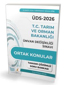 Pelikan Yayınları ÜDS T.C. Tarım ve Orman Bakanlığı Ünvan Değişikliği Sınavı Ortak Konular Tamamı Çözümlü Soru Bankası