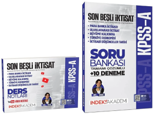İndeks Akademi 2026 KPSS A Grubu Son Beşli İktisat Video Ders Notları ve Soru Bankası 2'li Set