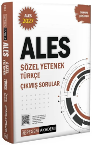 Pegem Yayınları 2027 ALES Sözel Yetenek Türkçe Tamamı Çözümlü Çıkmış Sorular