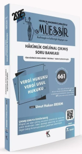 MÜESSİR Vergi Hukuku, Vergi Usul Hukuku Orijinal Çıkmış Soru Bankası Çözümlü