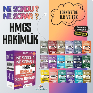 Dizgi Kitap Yayınları 2026 Hukuk Atölyesi HMGS Hakimlik Ne Sordu Ne Sorar Tamamı Çözümlü Soru Bankası Seti