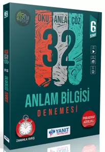 Yanıt Yayınları 6. Sınıf Anlam Bilgisi Oku Anla Çöz 32 Deneme Video Çözümlü