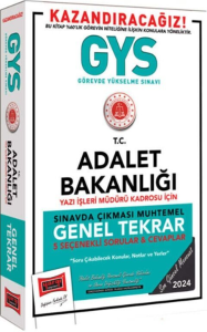 Yargı Yayınları 2024 GYS Adalet Bakanlığı Yazı İşleri Müdürü Kadrosu İçin Genel Tekrar Kitabı