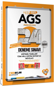 Yediiklim Yayınları 2025 MEB AGS Eğitimin Temelleri Türk Milli Eğitim Sistemi ile Mevzuatı Tamamı Çözümlü 24 Deneme