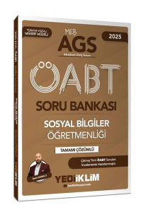Yediiklim Yayınları 2025 MEB AGS ÖABT Sosyal Bilgiler Öğretmenliği Tamamı Çözümlü Soru Bankası