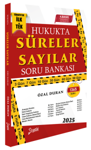 Yetki Yayınları 2025 Hukukta Süreler Sayılar Soru Bankası