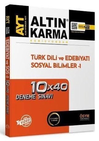 Altın Karma AYT Türk Dili ve Edebiyatı Sosyal Bilimler 1 10 x 40 Denem