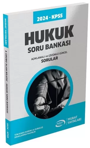 Murat Yayınları 2024 KPSS A Grubu Hukuk Soru Bankası Çözümlü Komisyon