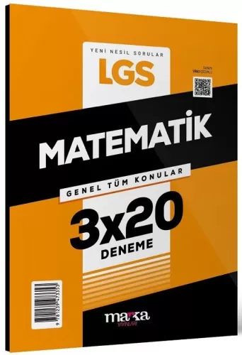 Marka Yayınları 2024 8. Sınıf LGS Matematik 3x20 Deneme Komisyon