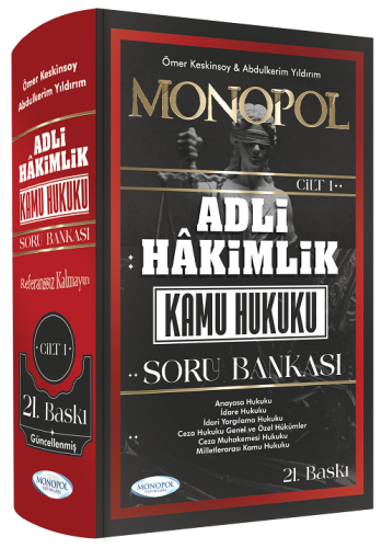 - Monopol Yayınları - Monopol Yayınları 2025 Adli Hakimlik Kamu Hukuku