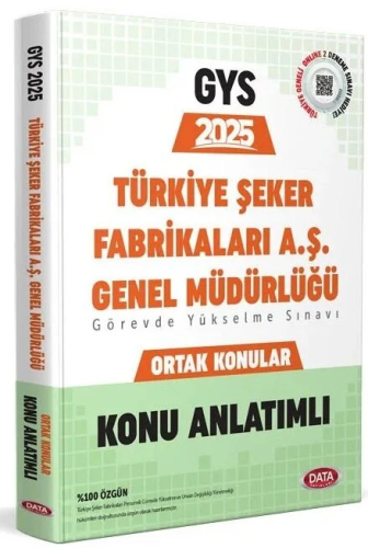 Data Yayınları 2025 Türkiye Şeker Fabrikaları AŞ Genel Müdürlüğü GYS Konu Anlatımlı