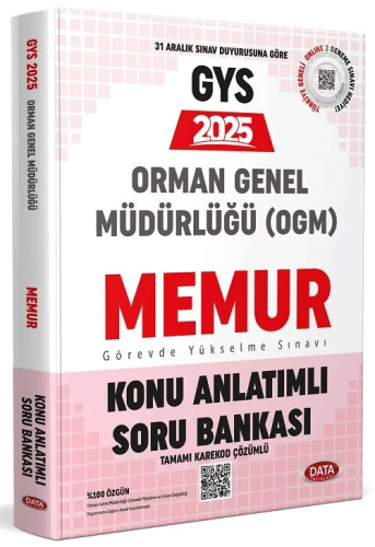 Data Yayınları 2025 Orman Genel Müdürlüğü Memur GYS Konu Anlatımlı Soru Bankası