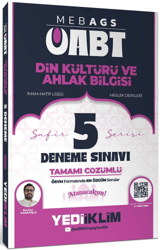 Yediiklim Yayınları MEB AGS ÖABT Din Kültürü Ve Ahlak Bilgisi Safir Serisi Tamamı Çözümlü 5 Deneme Sınavı
