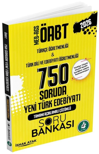 Atak Yayınları 2026 ÖABT MEB-AGS Türkçe-Türk Dili Edebiyatı Yeni Türk Edebiyatı 750 Soruda Soru Bankası Çözümlü