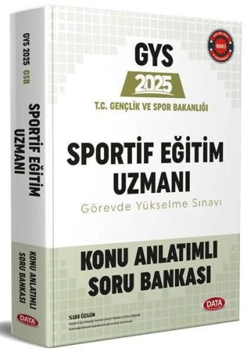 Data Yayınları 2025 T.C. Gençlik ve Spor Bakanlığı Sportif Eğitim Uzmanı GYS Konu Anlatımlı Soru Bankası