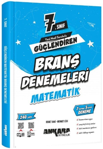 Ankara Yayıncılık 7. Sınıf Matematik Güçlendiren Branş Denemeleri