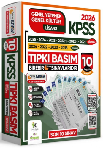 İnformal Yayınları 2026 KPSS Lisans Genel Yetenek Genel Kültür Tıpkı Basım 10'lu Türkiye Geneli Fasikül Deneme