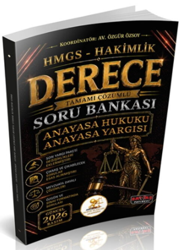 Savaş Yayınları 2026 HUKAL HMGS-Hakimlik Derece Anayasa Hukuku Anayasa Yargısı Soru Bankası
