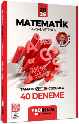 Yediiklim Yayınları 2026 MEB AGS Ahenk Serisi Matematik Sayısal Yetenek Tamamı Video Çözümlü 40 Deneme