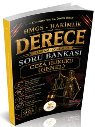 Savaş Yayınları 2026 HUKAL HMGS-Hakimlik Derece Ceza Hukuku Genel Hükümler Soru Bankası