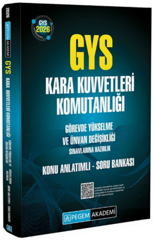 Pegem Yayınları 2026 GYS Kara Kuvvetleri Komutanlığı Ünvan Değişikliği Konu Anlatımlı Soru Bankası