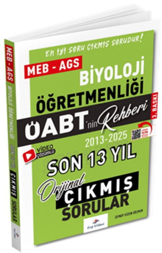 Dizgi Kitap Yayınları 2026 MEB AGS ÖABT Biyoloji ÖABT nin Rehberi Konularına Göre Tasnif Edilmiş Son 13 Yıl Orijinal Çıkmış Sınav Soruları