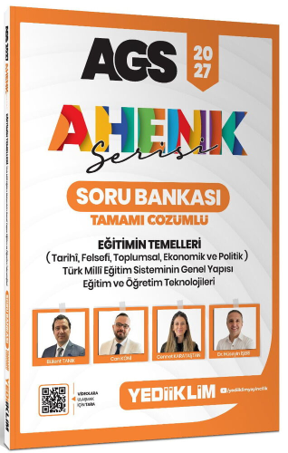 Yediiklim Yayınları 2027 AGS Ahenk Serisi Eğitimin Temelleri Tamamı Çözümlü Soru Bankası